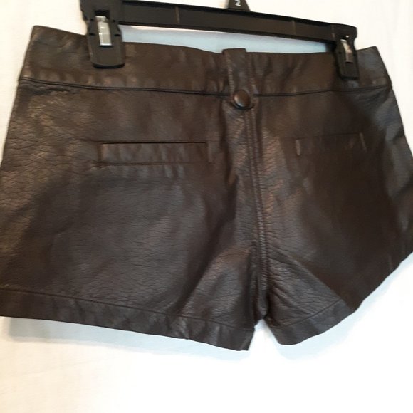 Max Rave Brown "Leather" Shorts - Picture 5 of 6